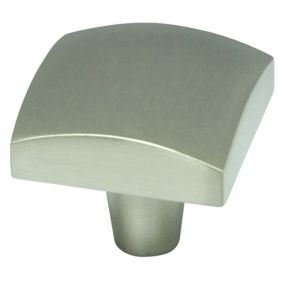Zinc alloy Nickel effect Square Furniture Knob (Dia)31.8mm