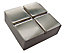 Zinc alloy Nickel effect Square Tile Furniture Knob