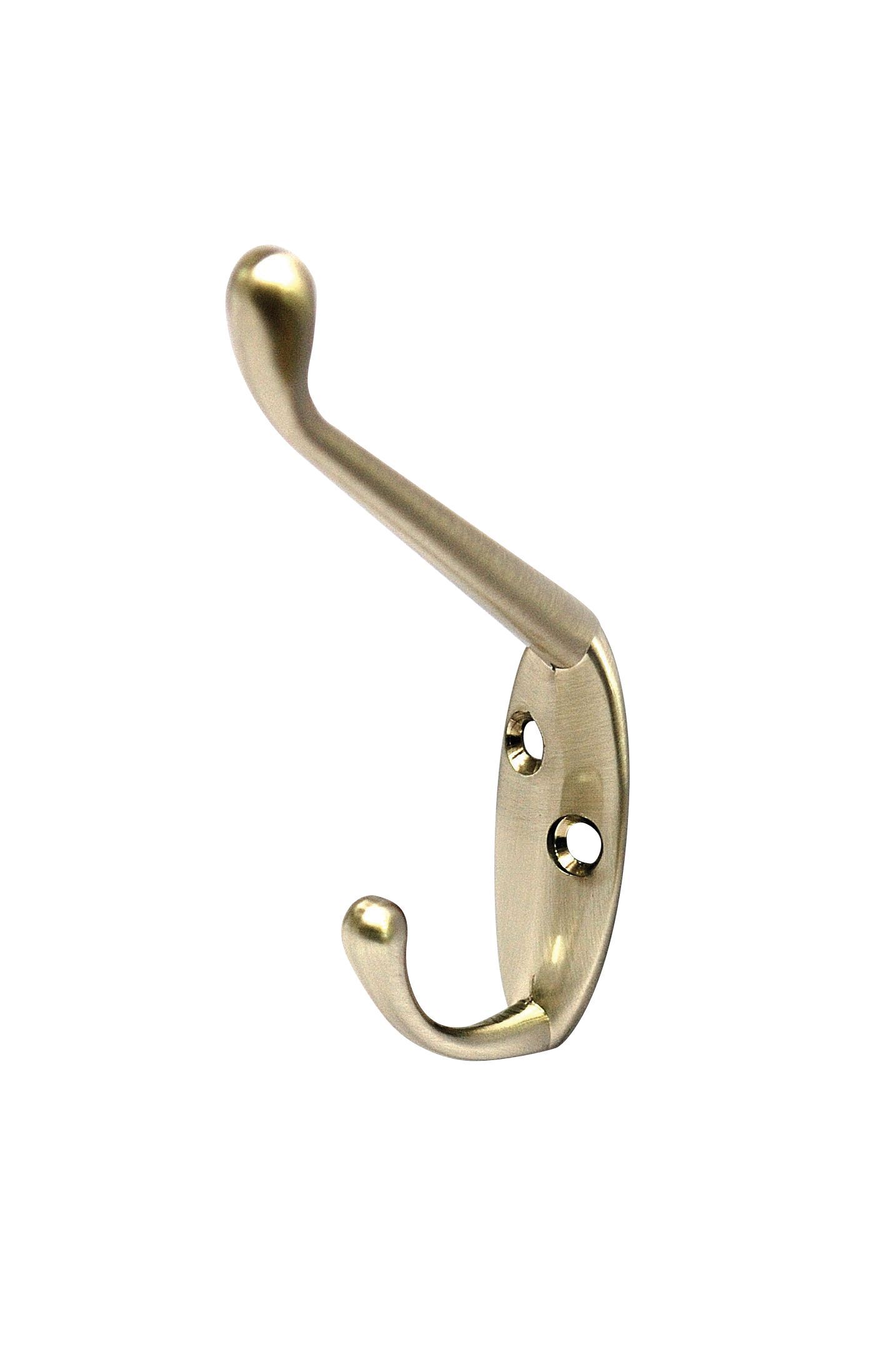 Zinc alloy U-shaped Double Hook (H)16mm (W)55mm, Pack of 2