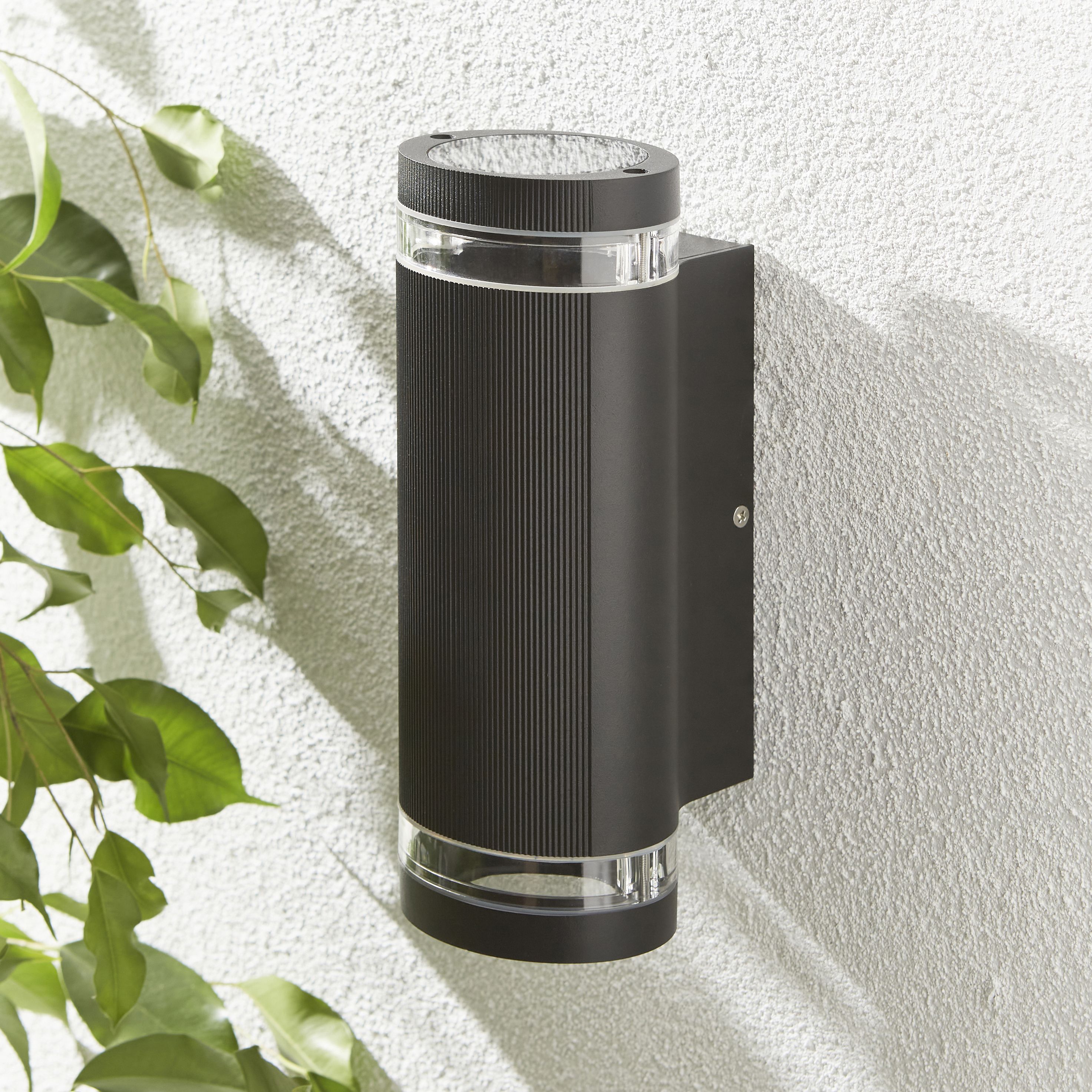 Zinc Ballini LED Outdoor Modern Matt black Wall light