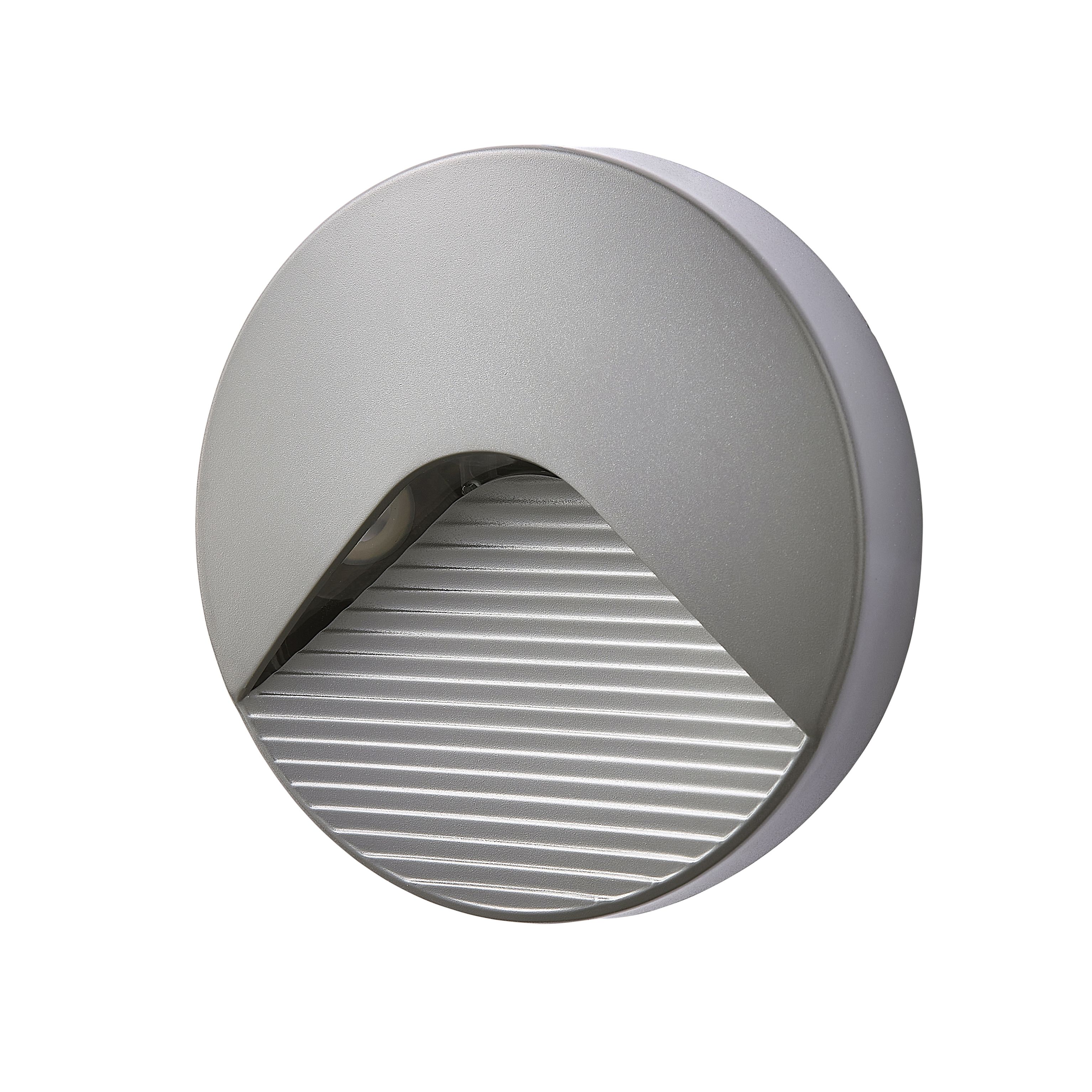 Zinc Crafter Fixed Matt Anthracite Charcoal effect Mains-powered Integrated LED Outdoor brick ON/OFF Wall light 180lm (Dia)13cm