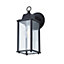 Zinc Dingle Matt Black Mains-powered LED Outdoor On/Off Wall light (Dia)10.5cm