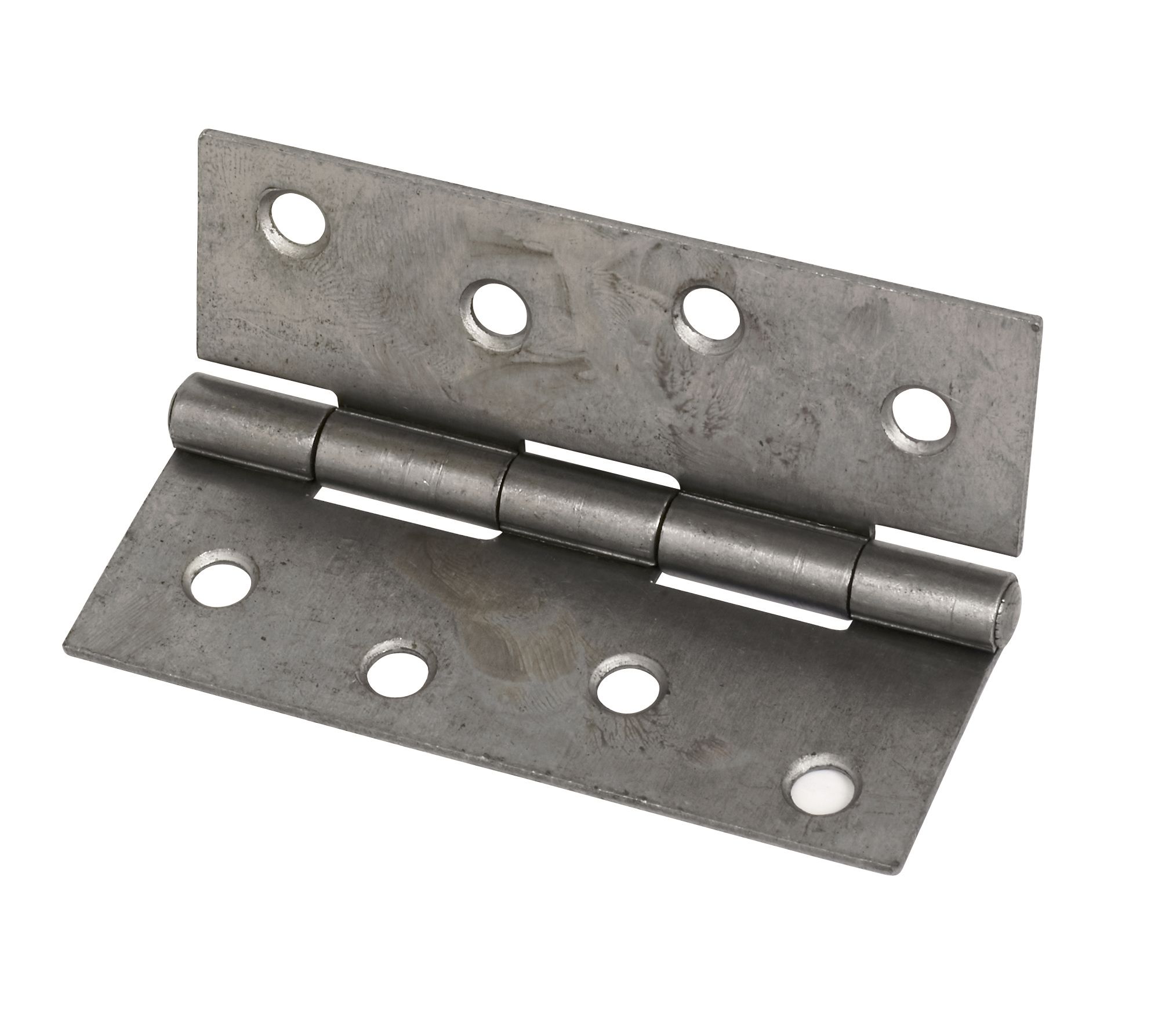 Zinc effect Steel Fixed pin Door hinge 14580 (L)101mm (W)72mm, Pack of 2