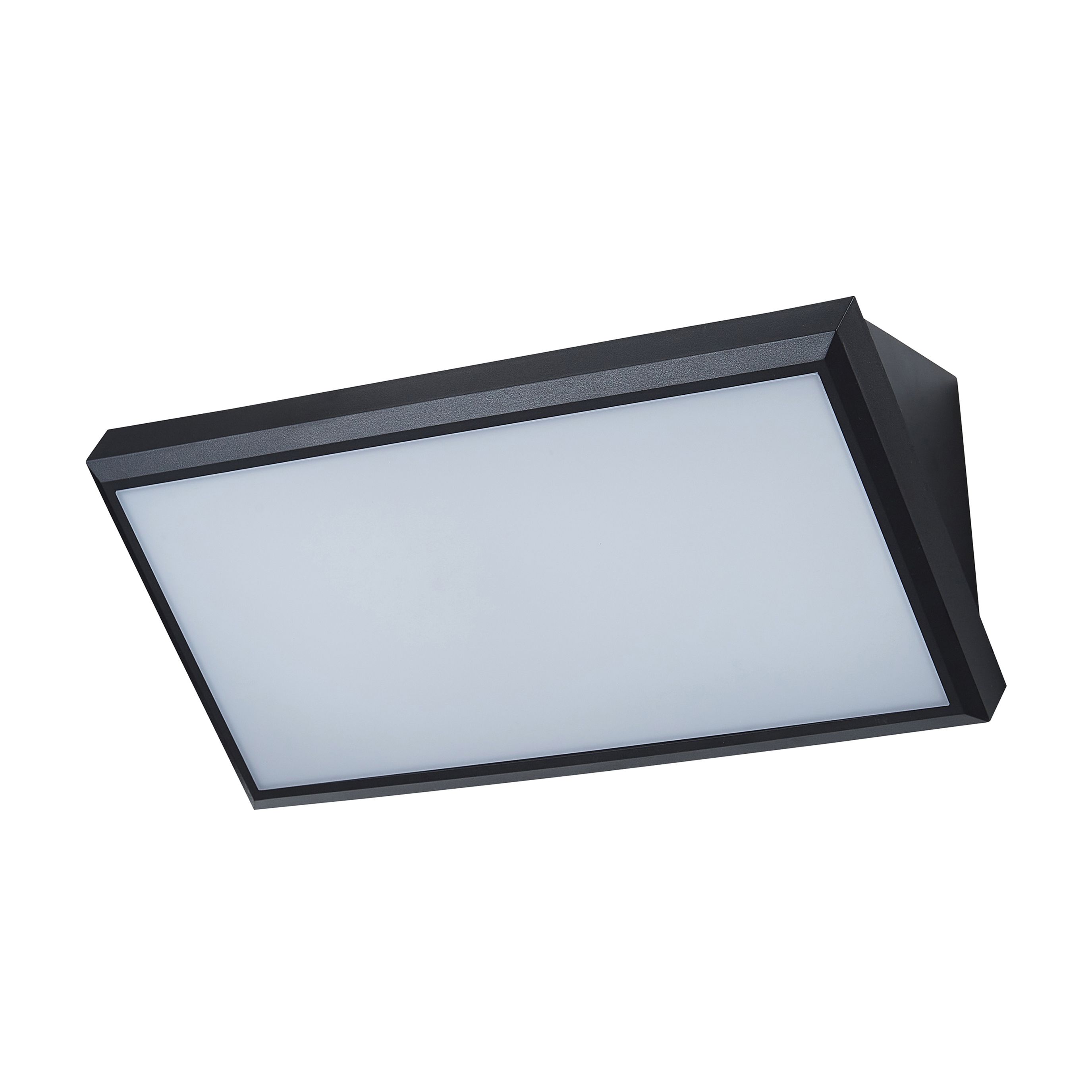 Zinc Howth Matt Black Mains-powered Integrated LED Outdoor Hi-Low Wall light 1260lm (Dia)32cm - 3