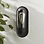 Zinc Kerry Fixed Matt Anthracite Mains-powered LED Outdoor Modern ON/OFF Wall light (Dia)10cm