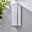 Zinc Kildare Matt Grey Mains-powered Integrated LED Outdoor On/Off Wall light 600lm (Dia)12cm