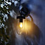 Zinc Mount Fixed Matt Grey Mains-powered LED Outdoor Lantern ON/OFF Wall light (Dia)11cm
