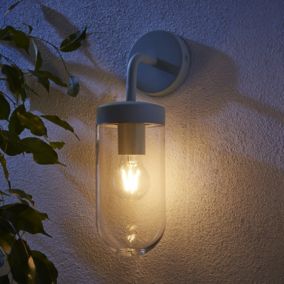 Zinc Mount Fixed Matt Mint Mains-powered LED Outdoor ON/OFF Wall light (Dia)15cm