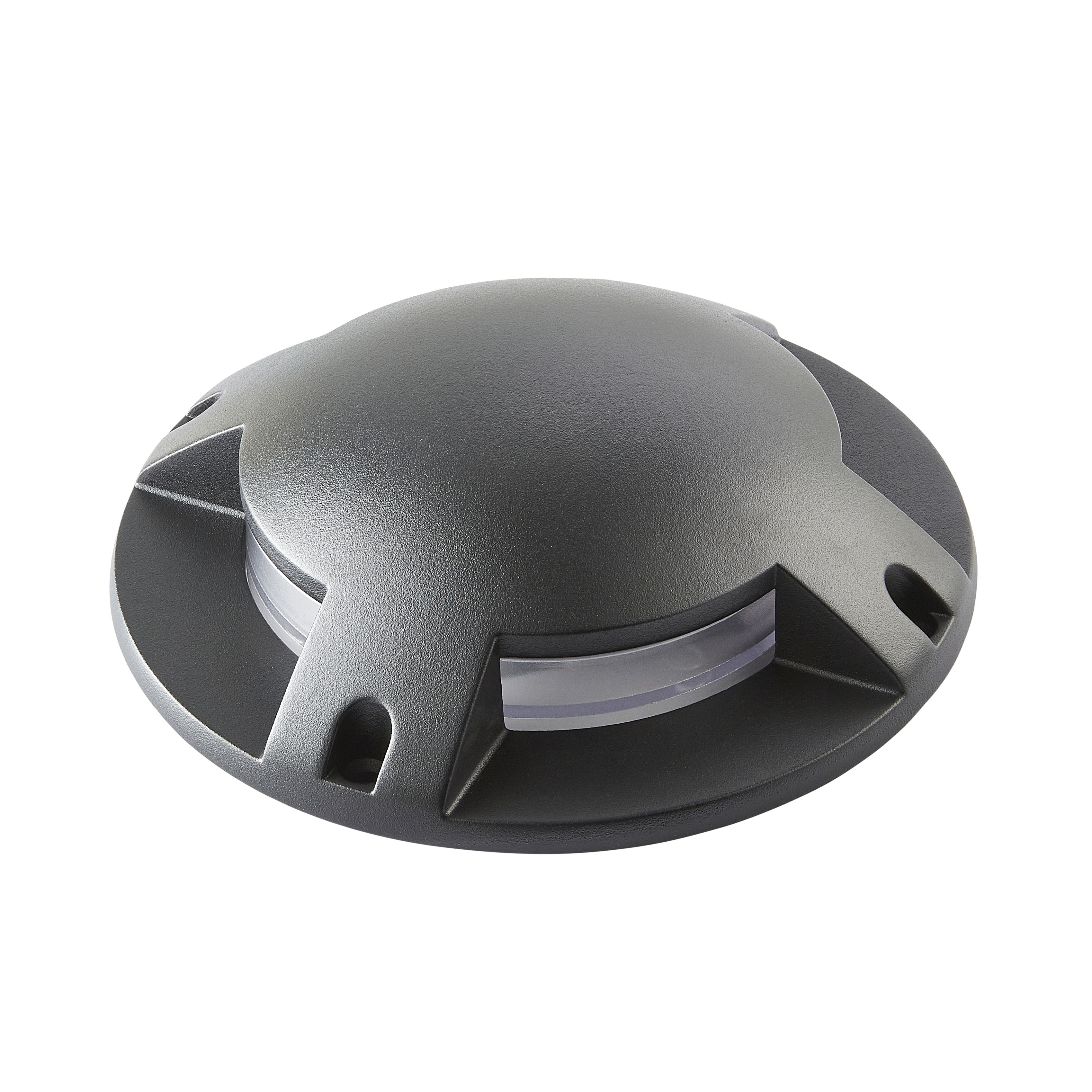 Zinc Neo Matt Black LED Outdoor Walkover light (D)210mm