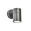 Zinc Odin Fixed Matt Anthracite Mains-powered LED Outdoor Modern Wall light (Dia)6cm