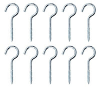 Zinc-plated Extra large Cup hook (L)80mm, Pack of 10