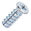 Zinc-plated Hinge screw (Dia)6mm (L)16mm, Pack of 100
