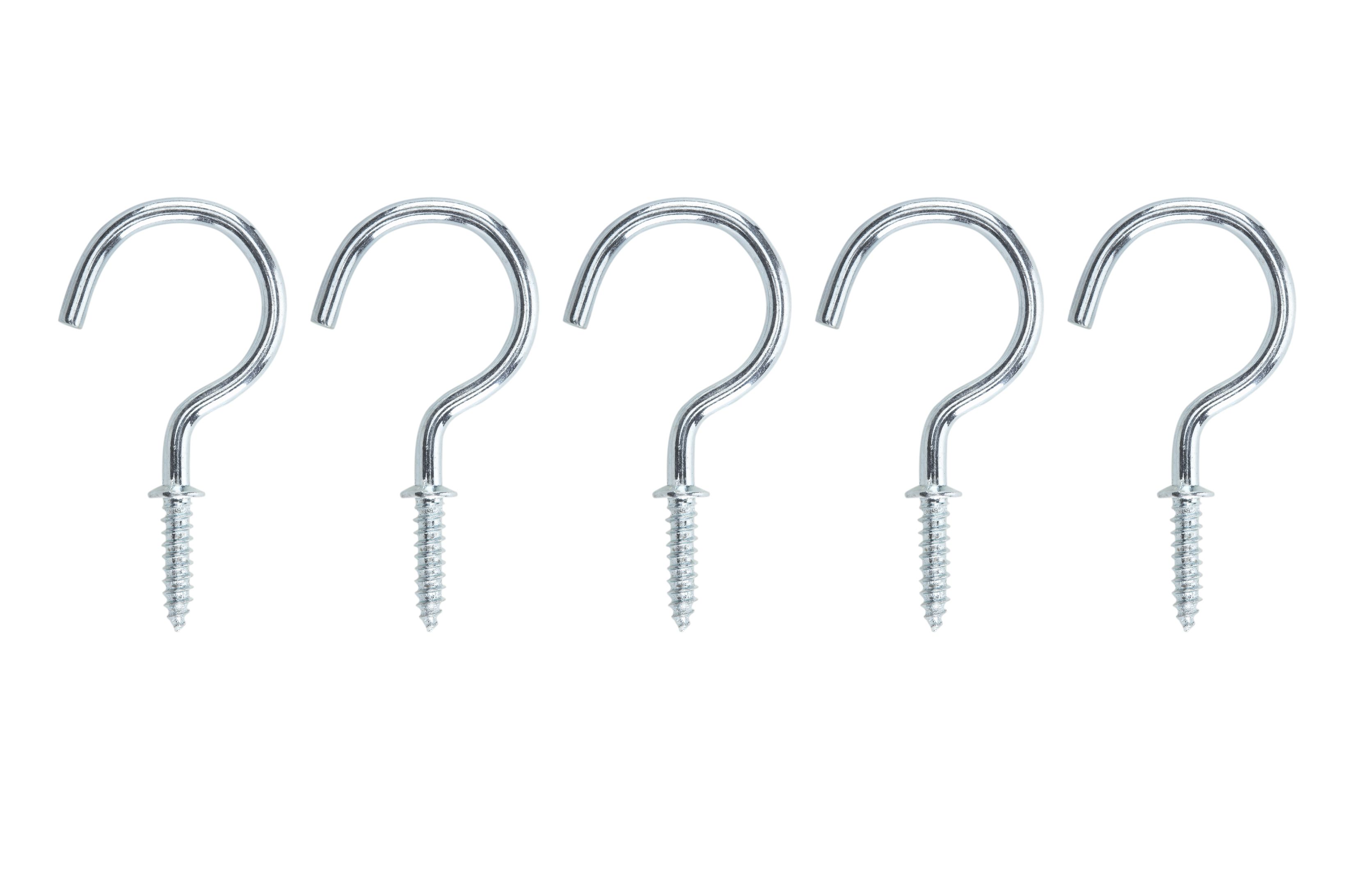 Zinc-plated Large Cup hook (L)46mm, Pack of 25