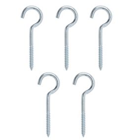 Zinc-plated Large Cup hook (L)60mm, Pack of 10