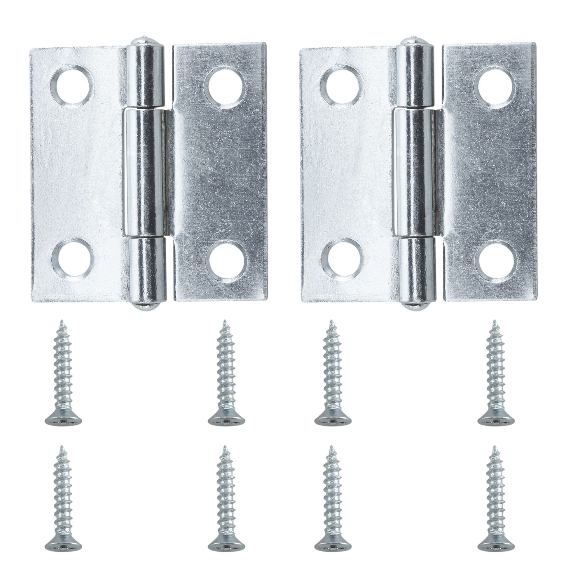 Zinc-plated Metal Butt Door hinge NO88 (L)38mm (W)38mm, Pack of 2