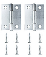 Zinc-plated Metal Butt Door hinge NO89 (L)50mm, Pack of 2