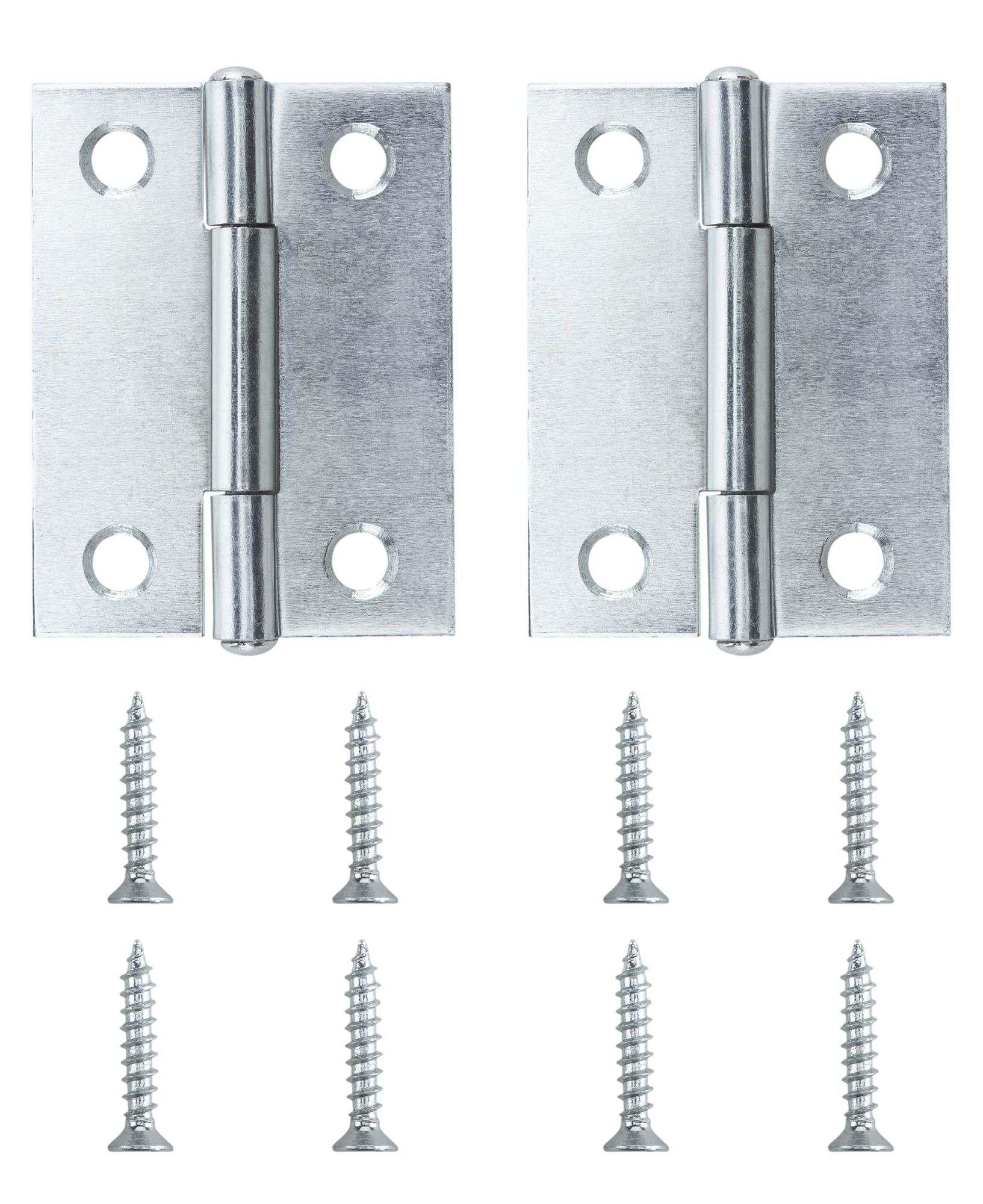 Zinc-plated Metal Butt Door hinge NO89 (L)50mm (W)50mm, Pack of 2