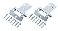 Zinc-plated Metal Flush Door hinge N102 (L)50mm, Pack of 2