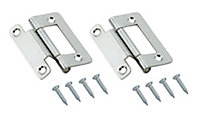 Zinc-plated Metal Flush Door hinge NO98 (L)50mm, Pack of 2