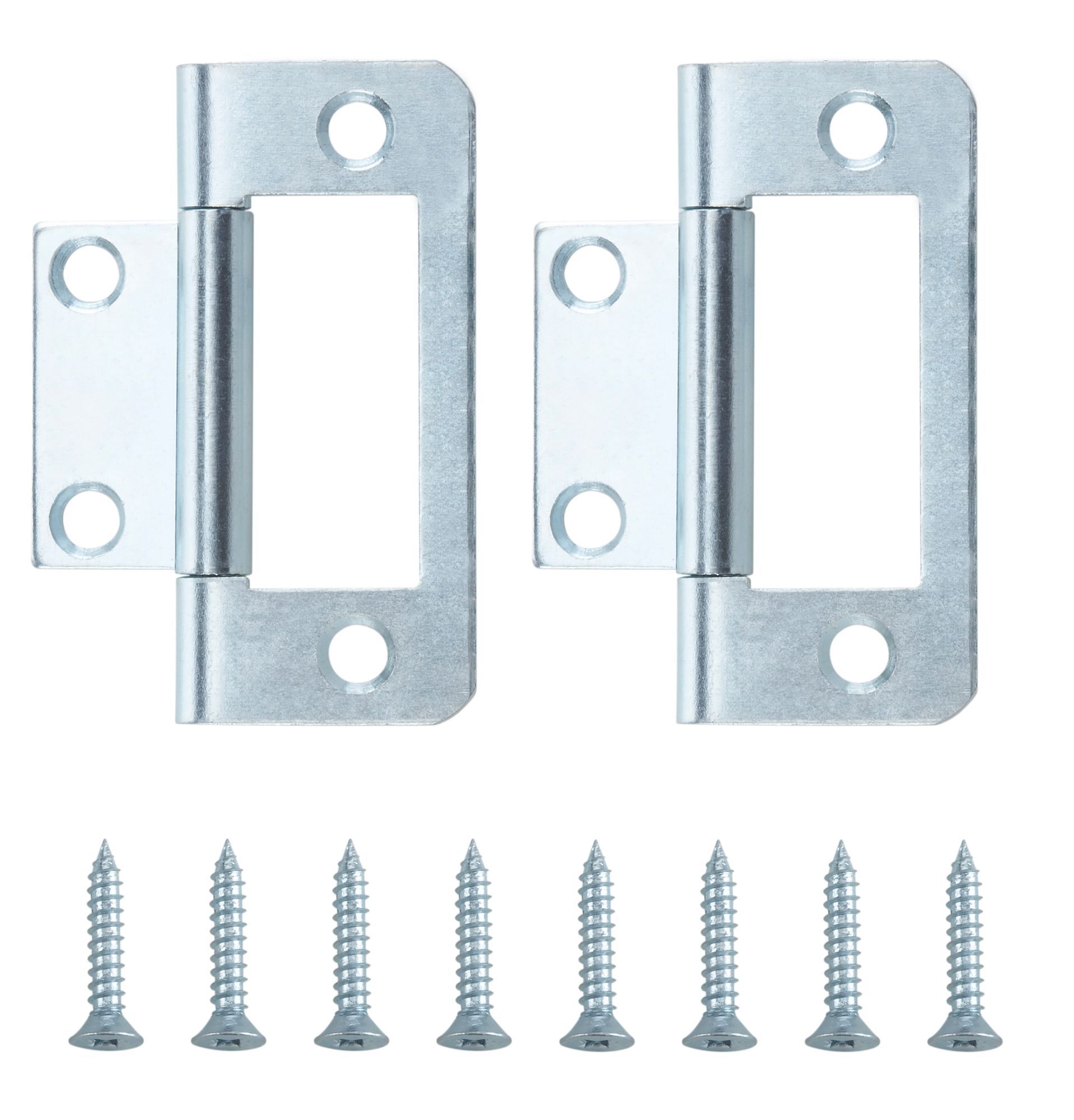 Zincplated Metal Flush Door hinge NO99 (L)50mm, Pack of 2 DIY at B&Q