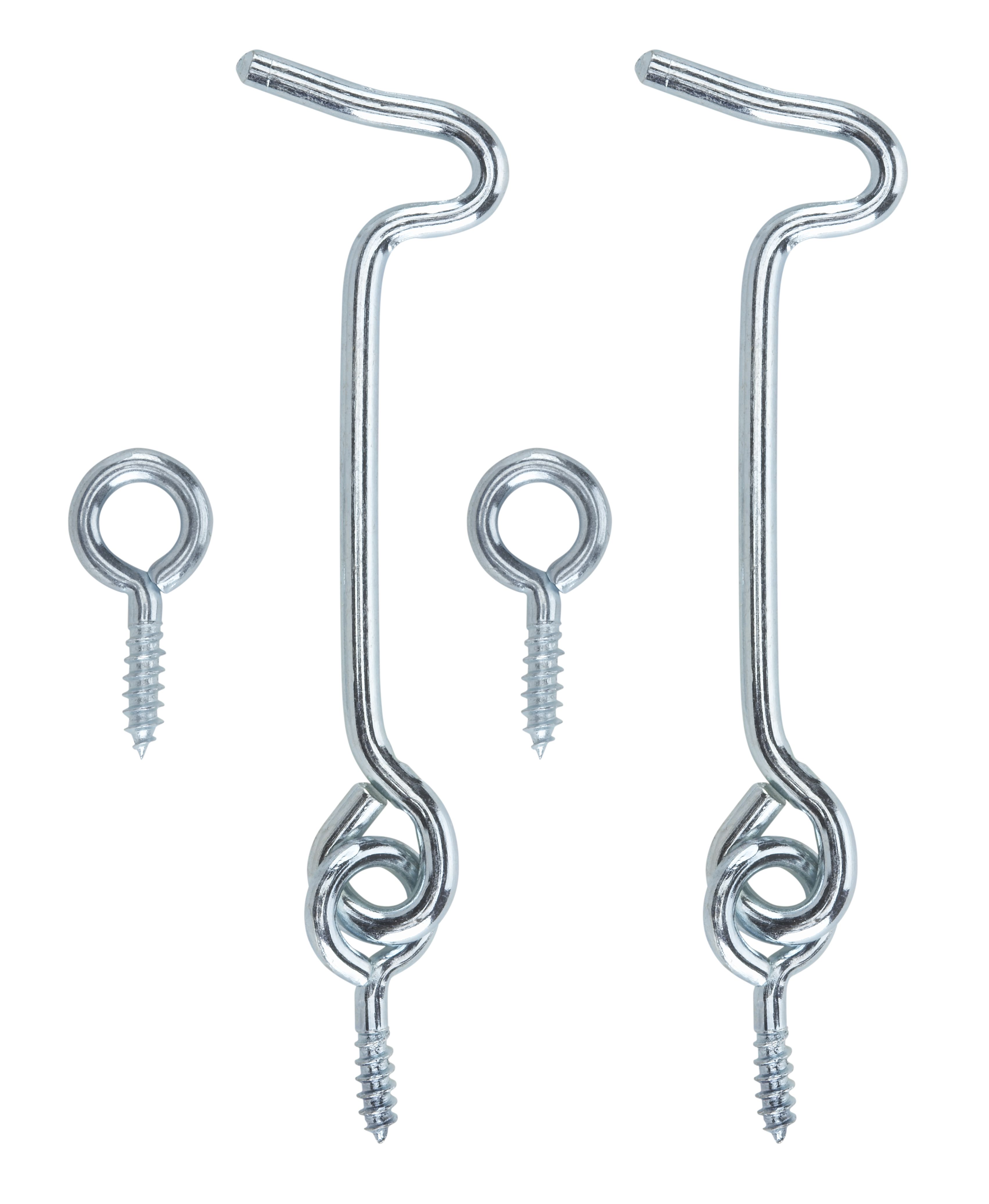 4 In Zinc Hook And Eye Latch (2-Pack) (Zinc)