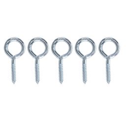 Zinc-plated Metal Large Screw eye (L)26mm, Pack of 25