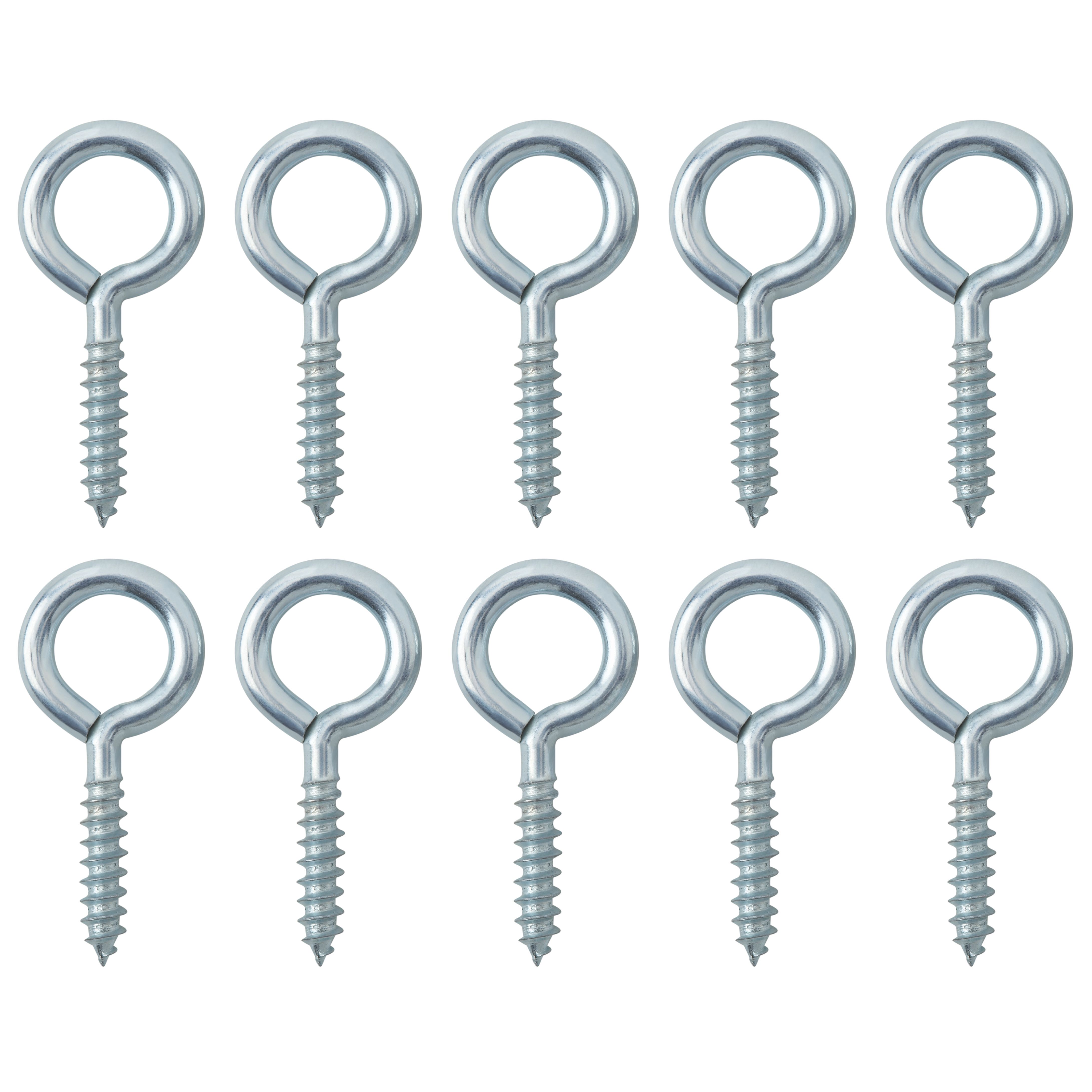Zinc-plated Metal Medium Screw eye (L)30mm