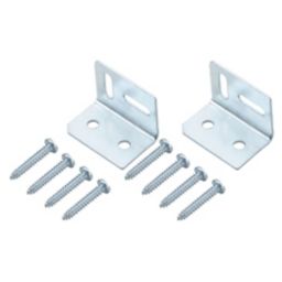 Zinc-plated Mild steel Angle bracket (H)38mm (W)29mm (L)29mm, Pack of 2