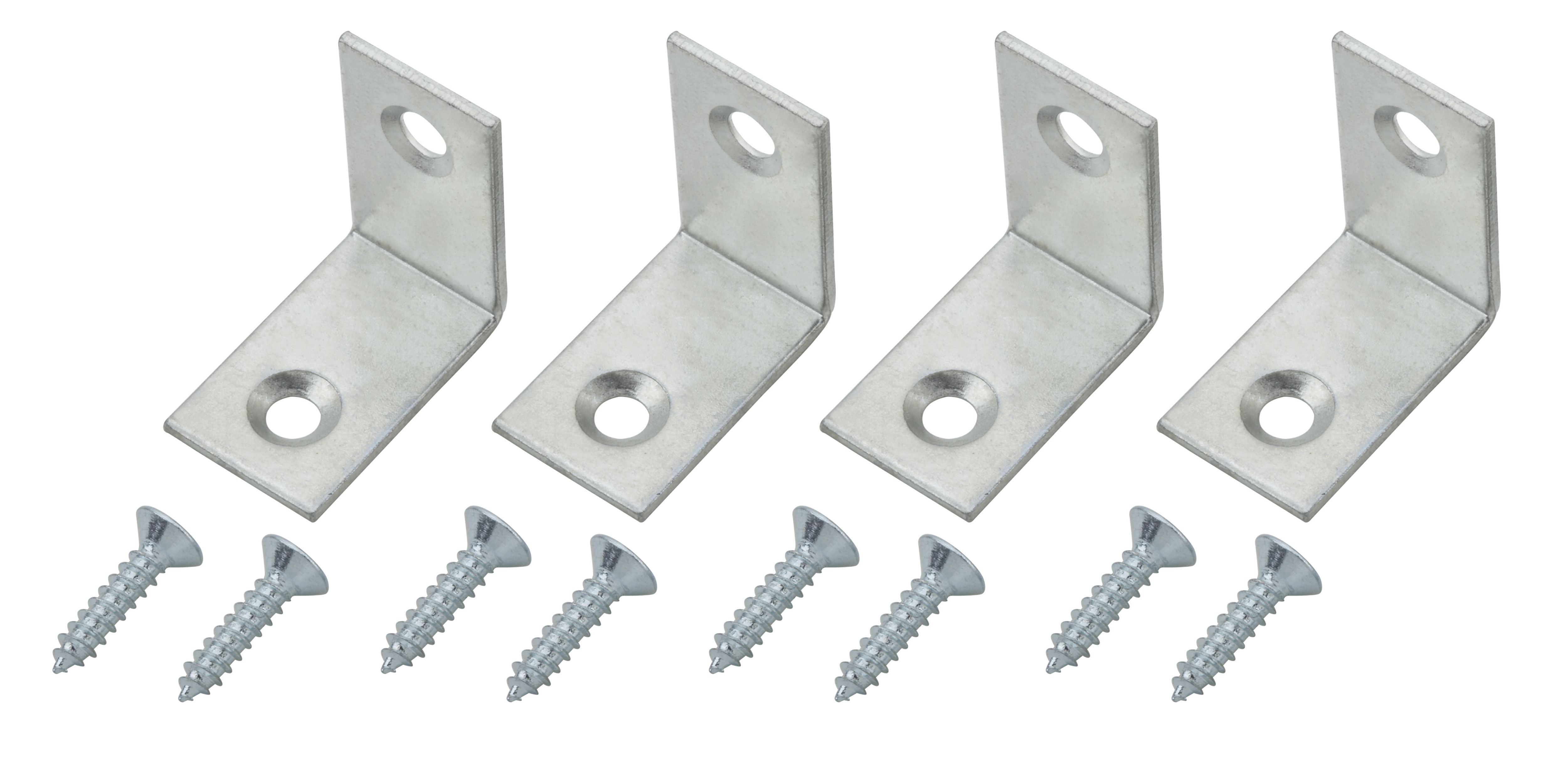 Zinc-plated Mild steel Corner bracket (H)1.5mm (W)26.5mm (L)25mm
