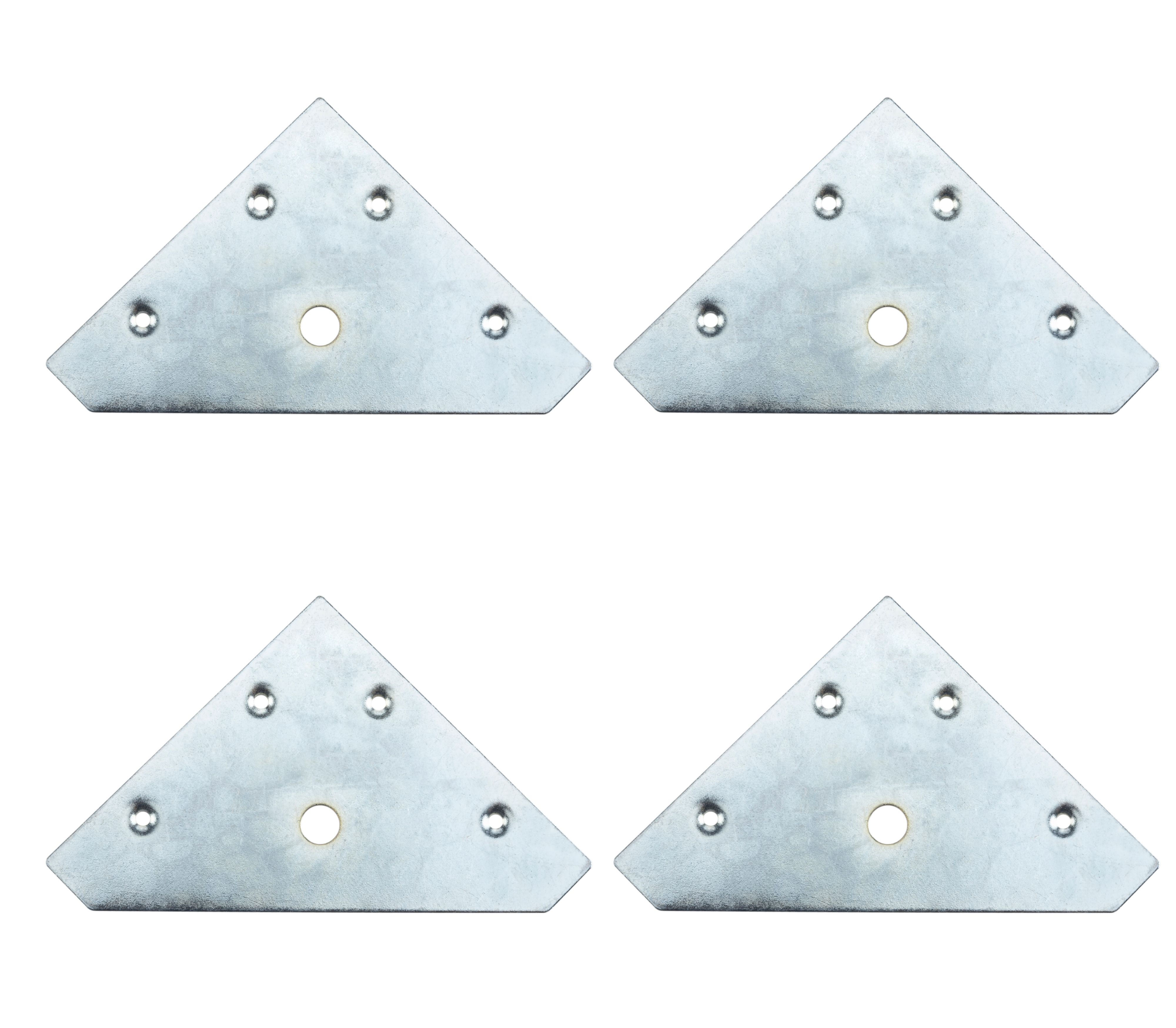 Zinc-plated Mild steel Corner bracket (H)1.5mm (W)82mm (L)82mm