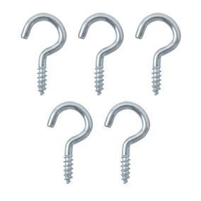 Zinc-plated Small Cup hook (L)20mm, Pack of 10