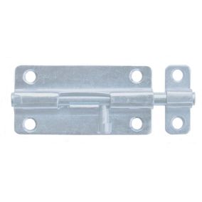 Zinc-plated Steel Barrel Door bolt (L)102mm (W)15mm