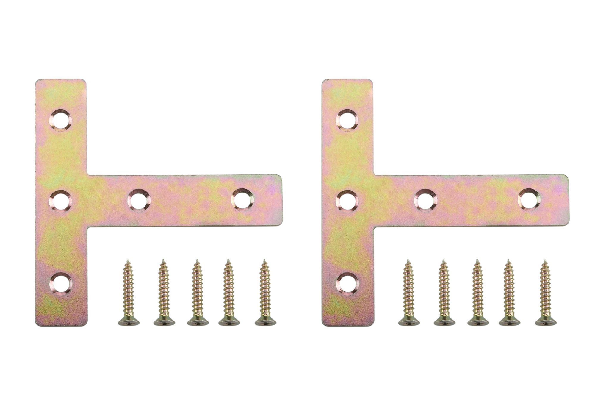 Zinc-plated Steel Tee plate (L)75mm (W)75mm (T)2mm