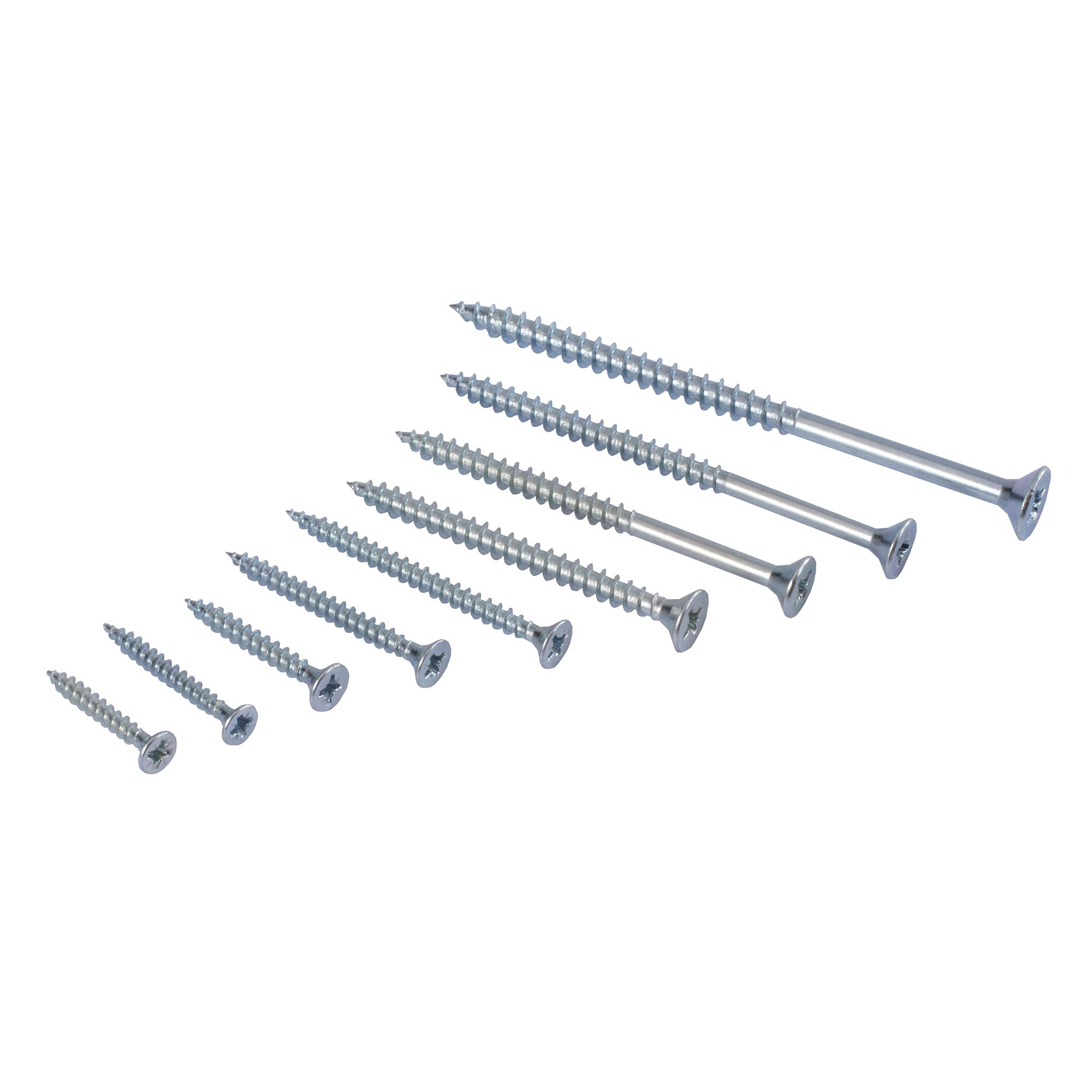 Zinc PZ Self-countersunk Zinc-plated Carbon steel (C1022) Flooring Screws trade case, Pack of 1400