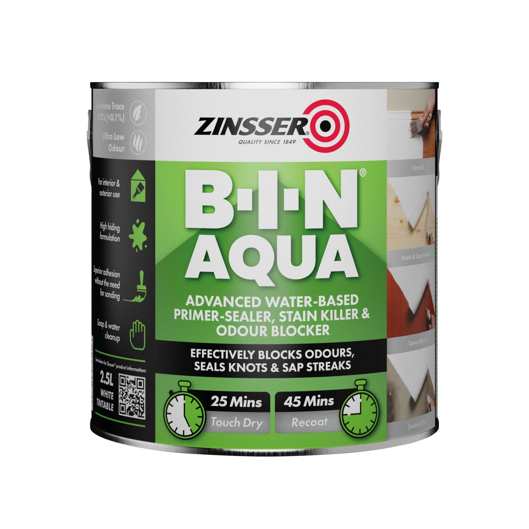 Zinsser B-I-N White Matt Multi-surface Primer