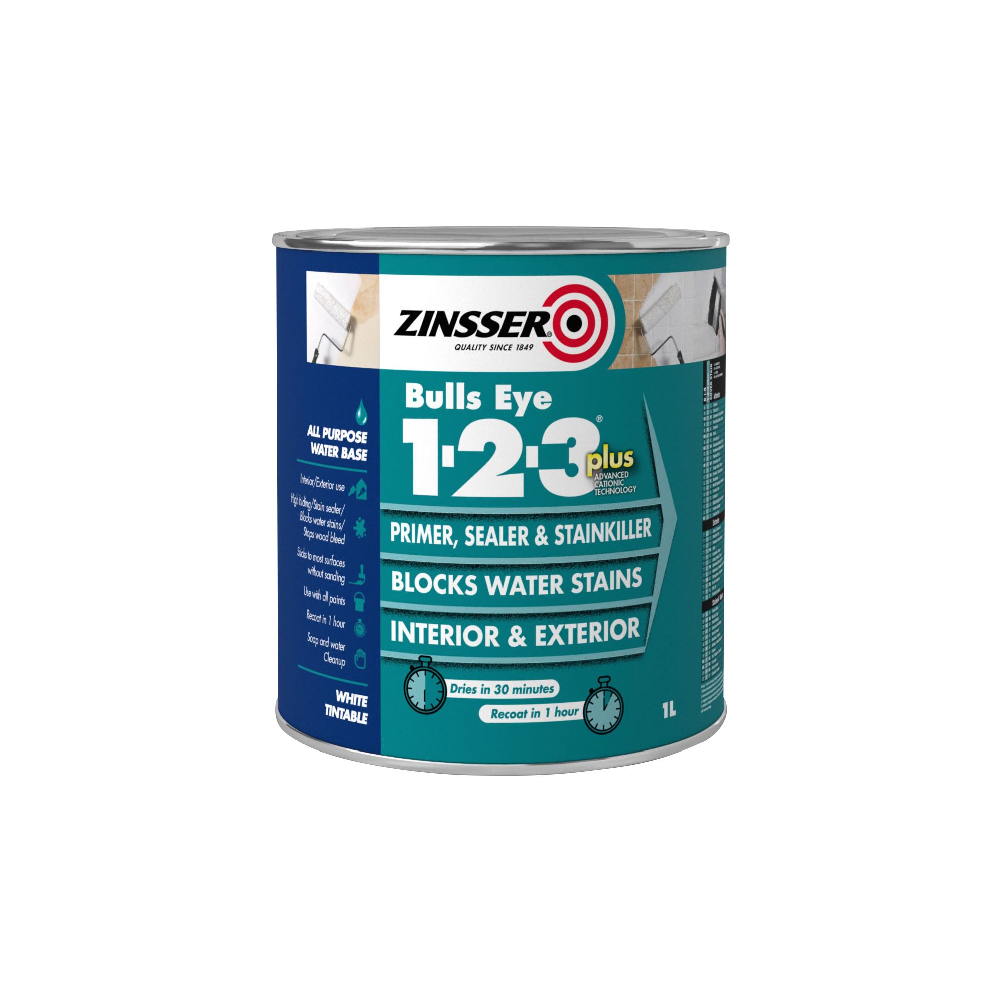 Zinsser Bulls Eye 1-2-3 White Multi-surface Primer