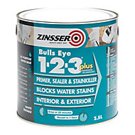 Zinsser Bulls Eye 1-2-3 White Multi-surface Primer, sealant & stain block, 2.5L