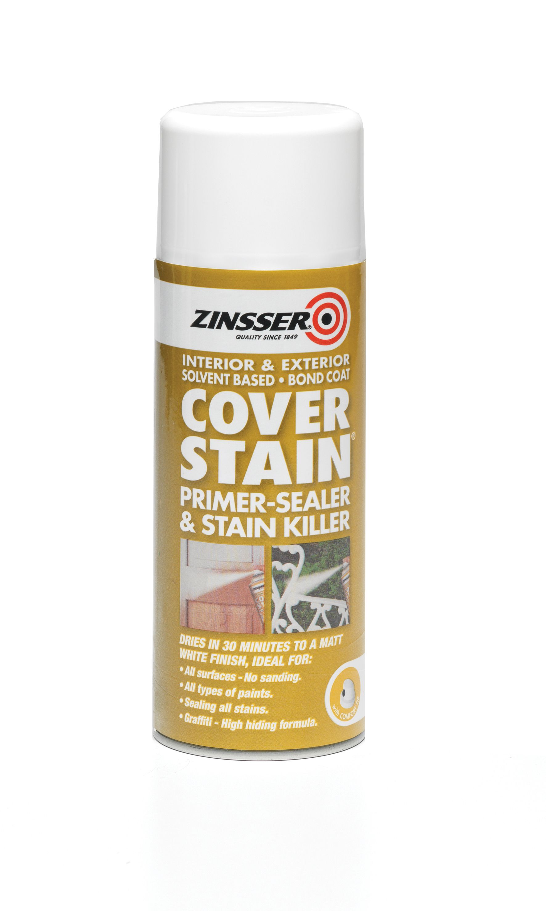 Zinsser Cover stain White Matt Wall & ceiling Primer