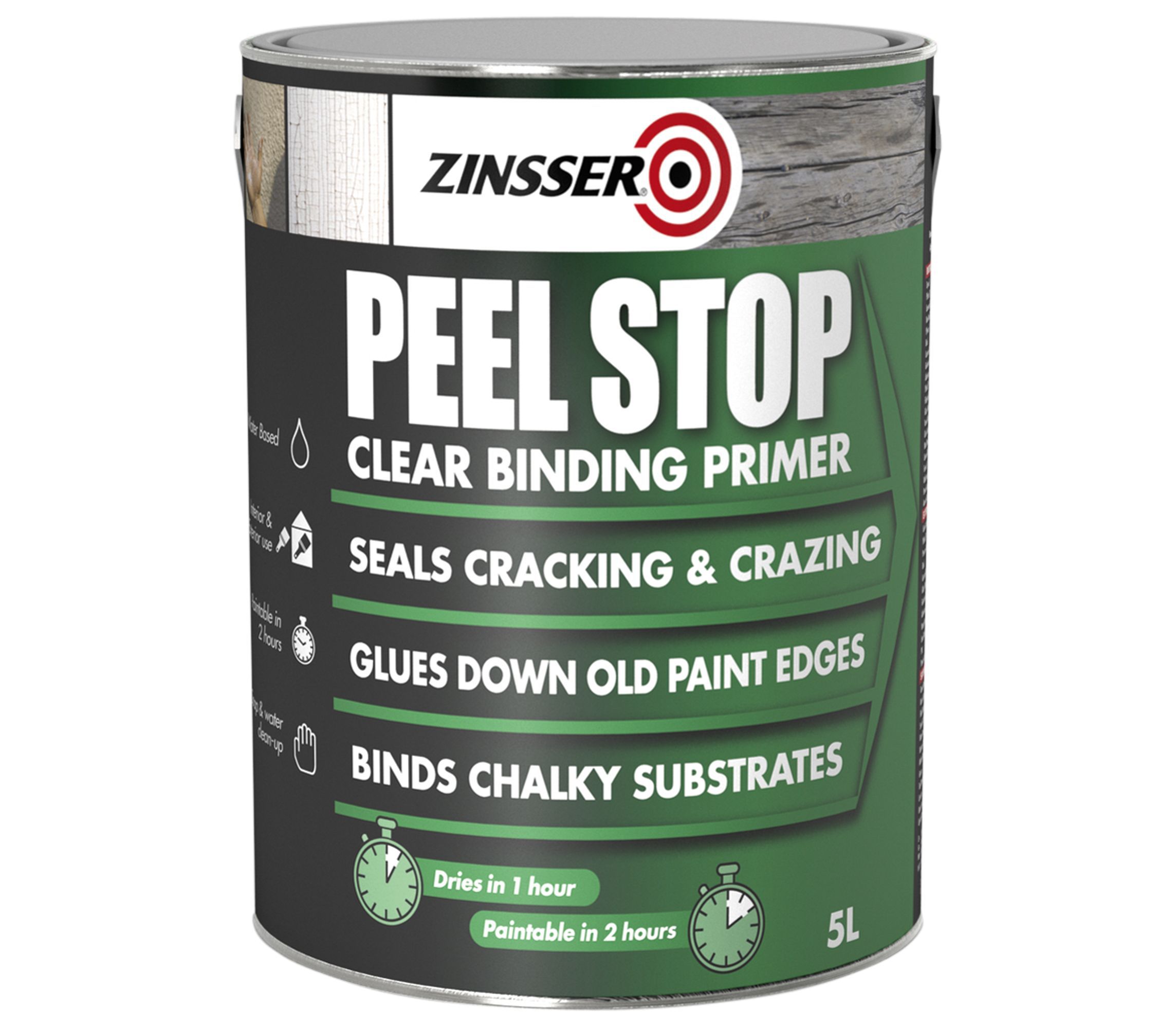 Zinsser Peel stop Clear Binding primer, 5L DIY at B&Q