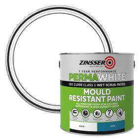 Zinsser PermaWhite Satin Interior Anti-mould paint, 2.5L
