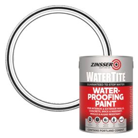 Zinsser Watertite White Matt Interior & exterior Waterproofing paint, 5L