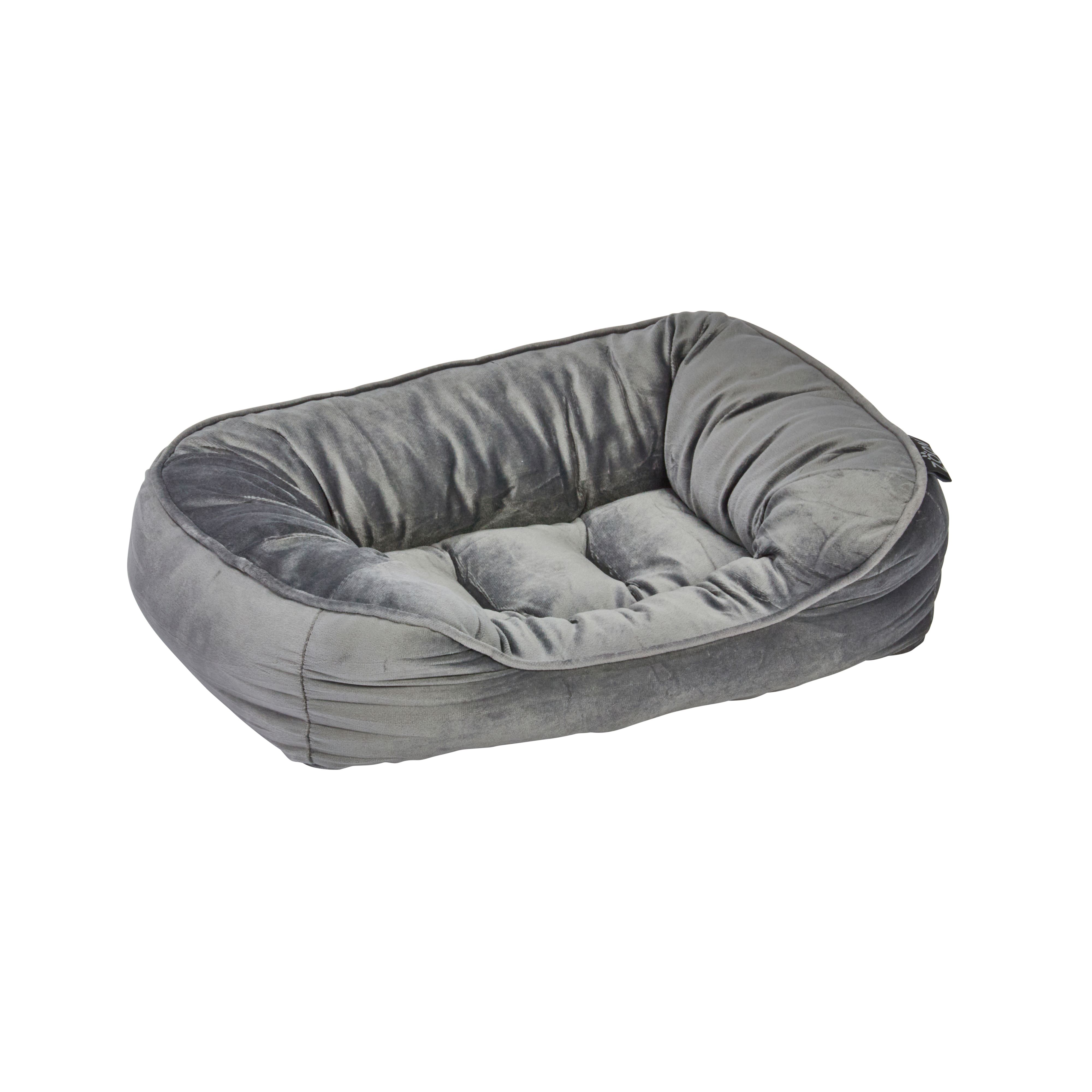 Zoon Komfort Grey Fabric Dog bed (W)50cm (D)40cm Small