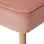 Zorita Rose Velvet effect Occasional chair (H)830mm (W)650mm (D)715mm