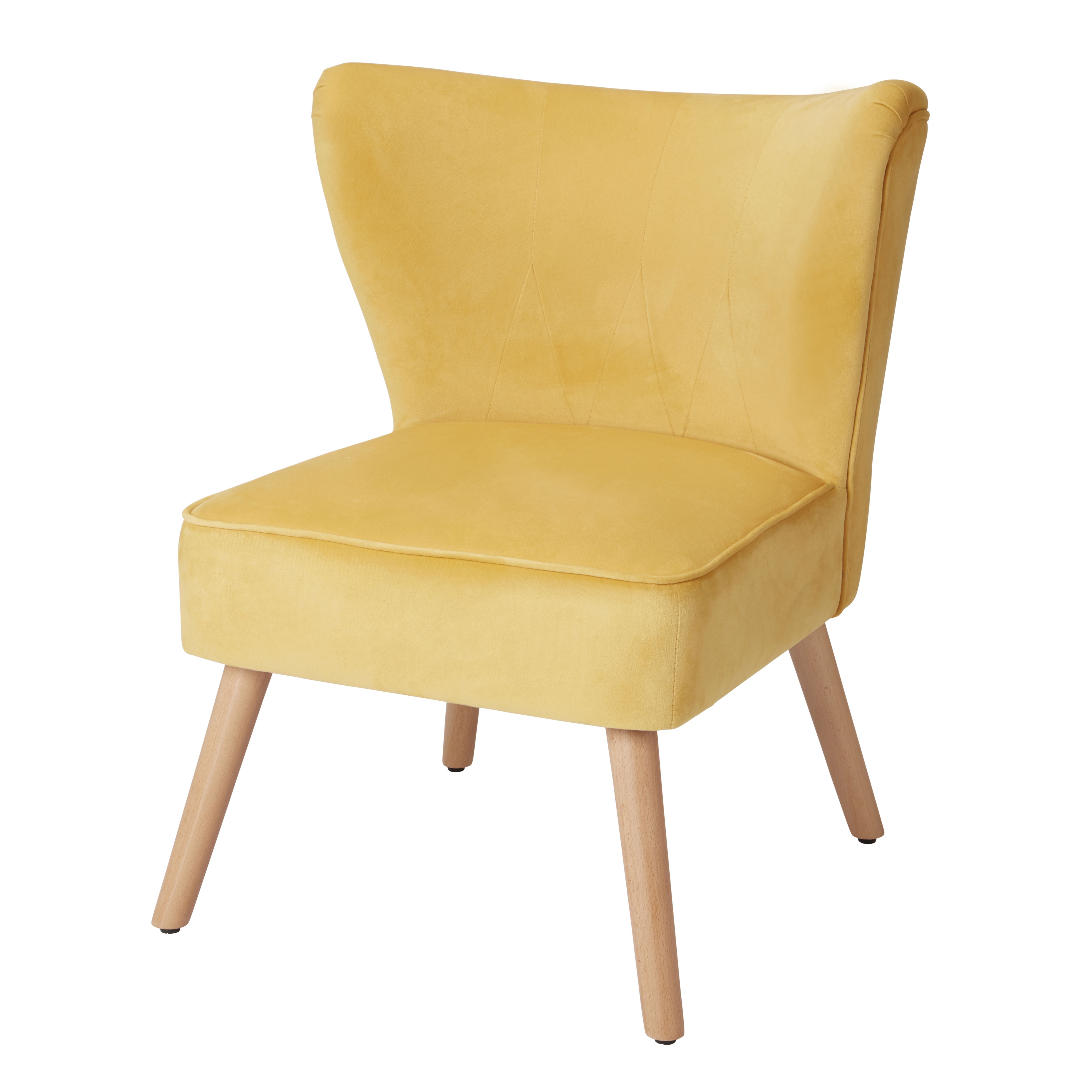 Ochre store velvet chair