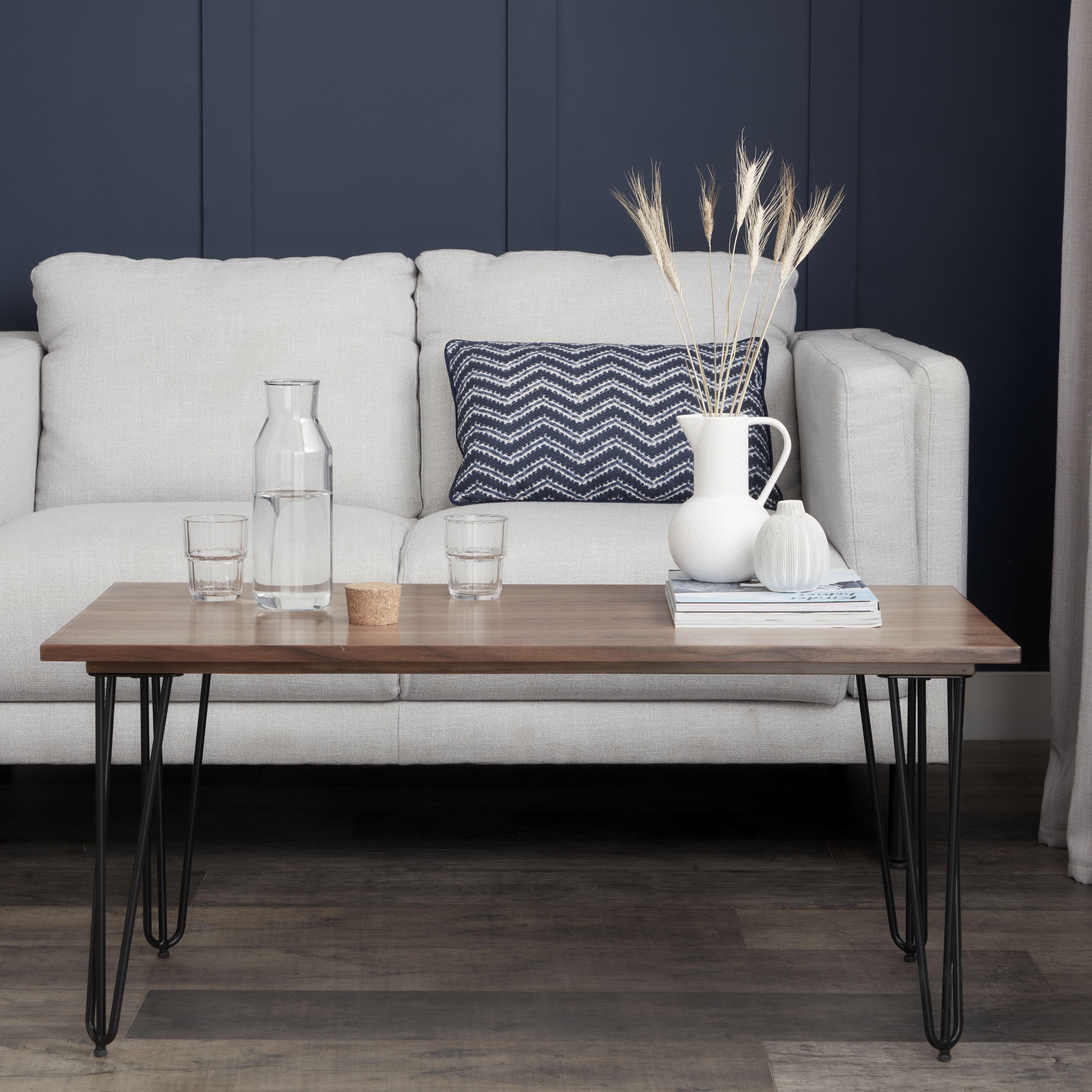 Zorras Matt walnut effect Coffee table (H)45cm (W)100cm (D)50cm