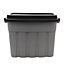 Zunthor Heavy duty Grey Functional 68L Plastic Stackable Storage box & Lid