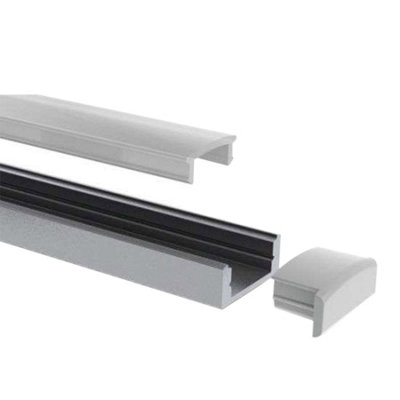 (3 PART) 17mm x 7mm (W x H) Surface Profile with Opal PC Diffuser -  - 2M - White