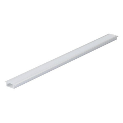 ( 3 PART ) 27mm x 7mm (W x H) Recessed Aluminium Single LED Profile with Opal PC Diffuser -