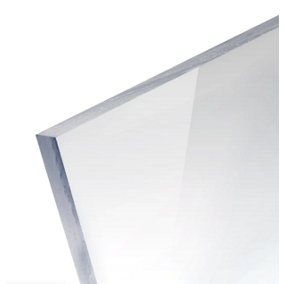 "6mm High Impact Clear Glass Like Perspex FlexiGlass TGplex Solid Polycarbonate Roofing Sheet - UV Protected - 700x2000mm