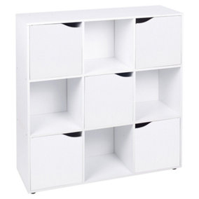  9 Cube Wooden Bookcase Shelving Display Shelves Storage Unit Wood Shelf Door